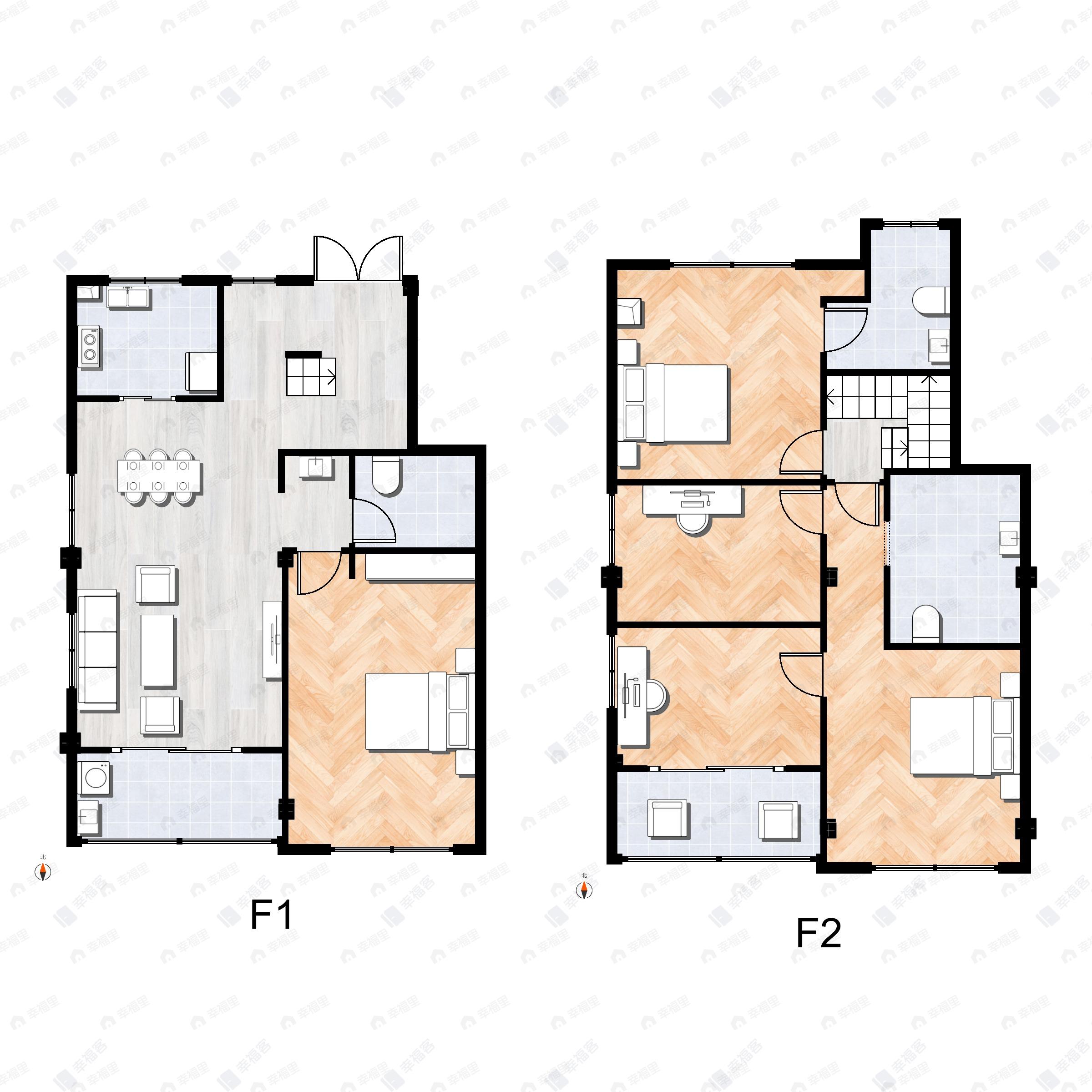 5室2厅3卫建面158平户型图