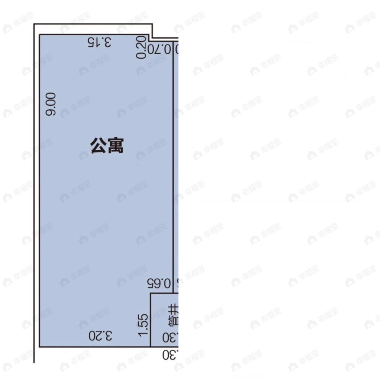 1室建面48平户型图