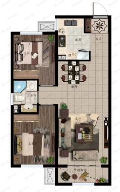 永同昌西江月2室2厅1卫户型图