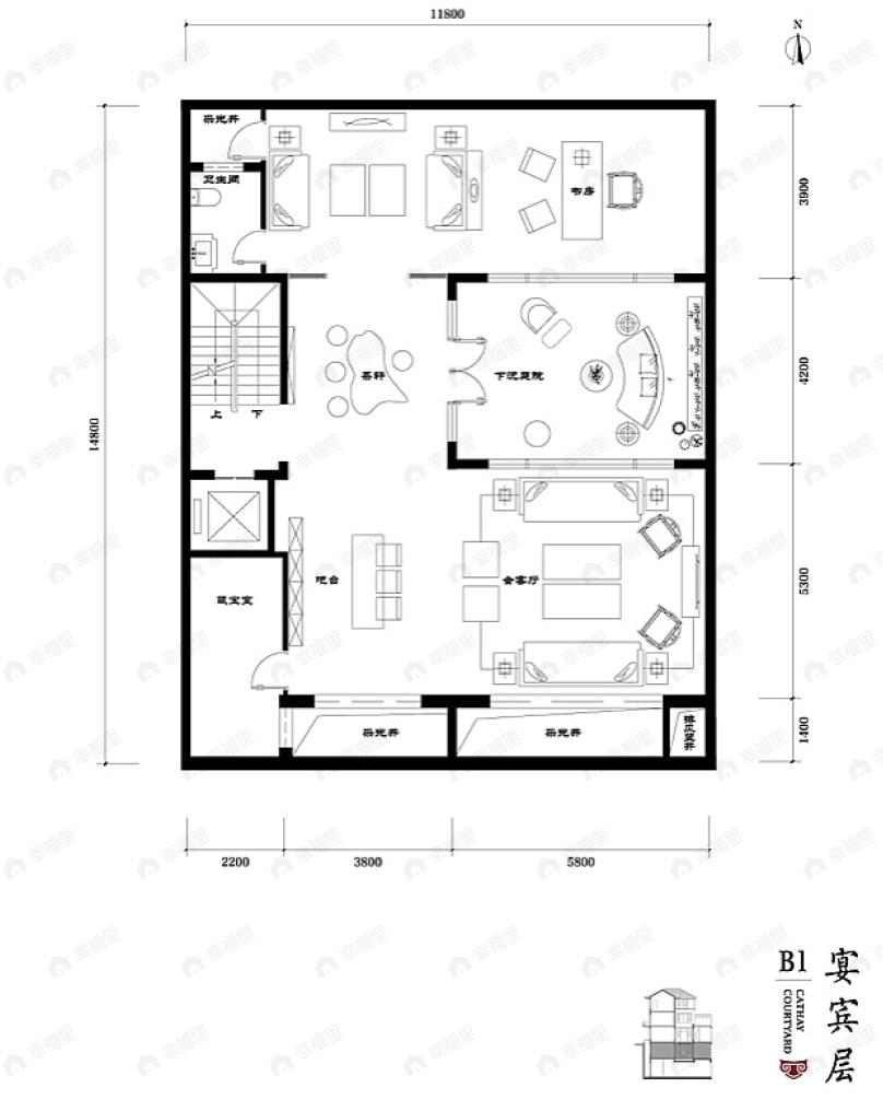 北科建泰禾丽春湖院子4室3厅8卫户型图