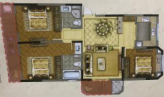 3室2厅2卫建面143平户型图