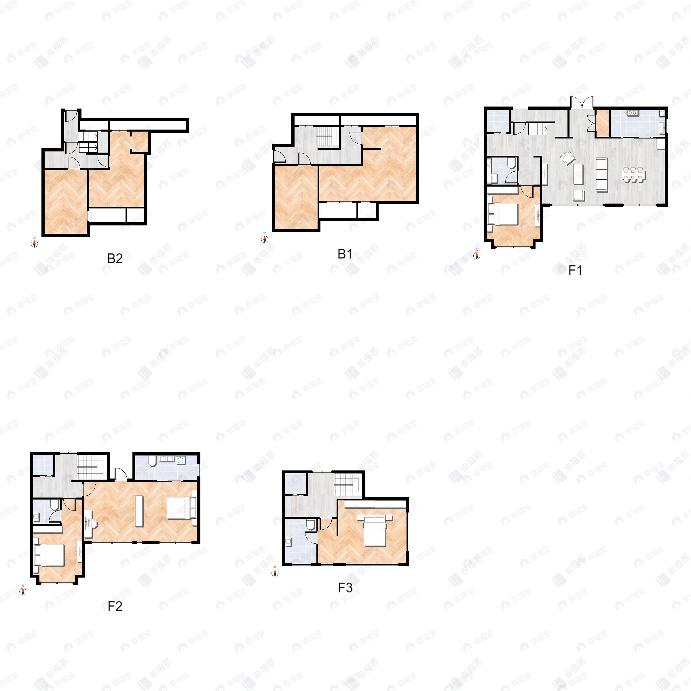 4室2厅4卫建面450平户型图