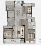 蓝城春风和院4室2厅2卫户型图