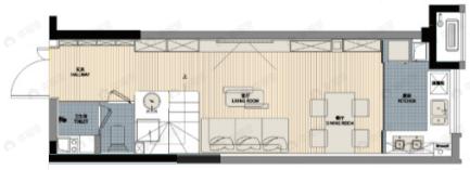 3室2厅2卫建面52平户型图
