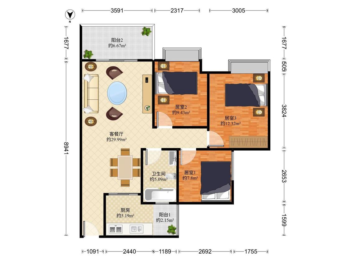 整租·旭日翠澜园