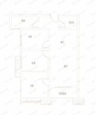 3室2厅1卫建面104m²北|南户型图