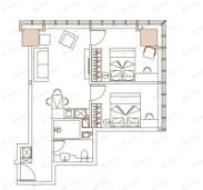 泰尔云水壹号2室1厅1卫户型图