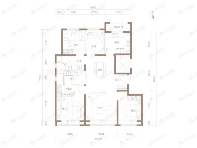 绿城桂语听澜4室2厅2卫户型图