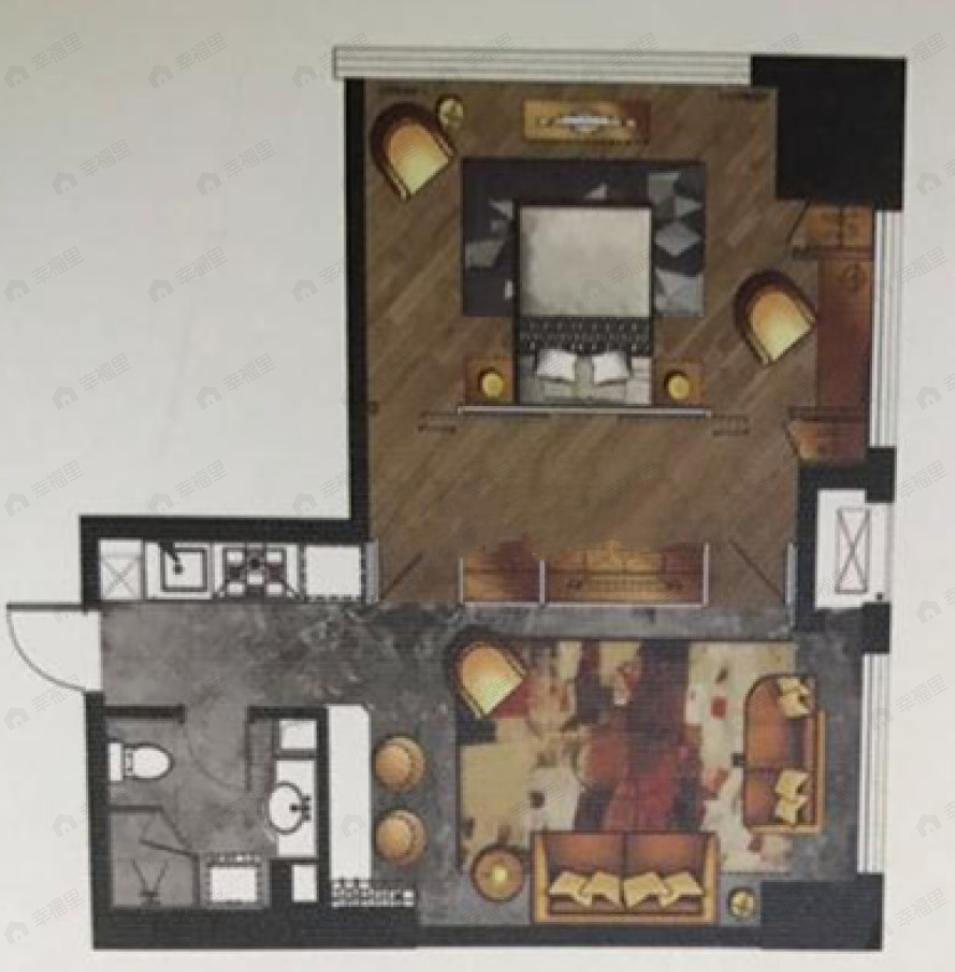 友谊时代广场1室1厅1卫户型图