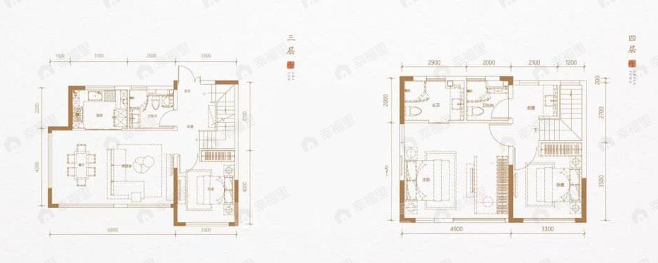 绿城桃李春风3室2厅3卫户型图