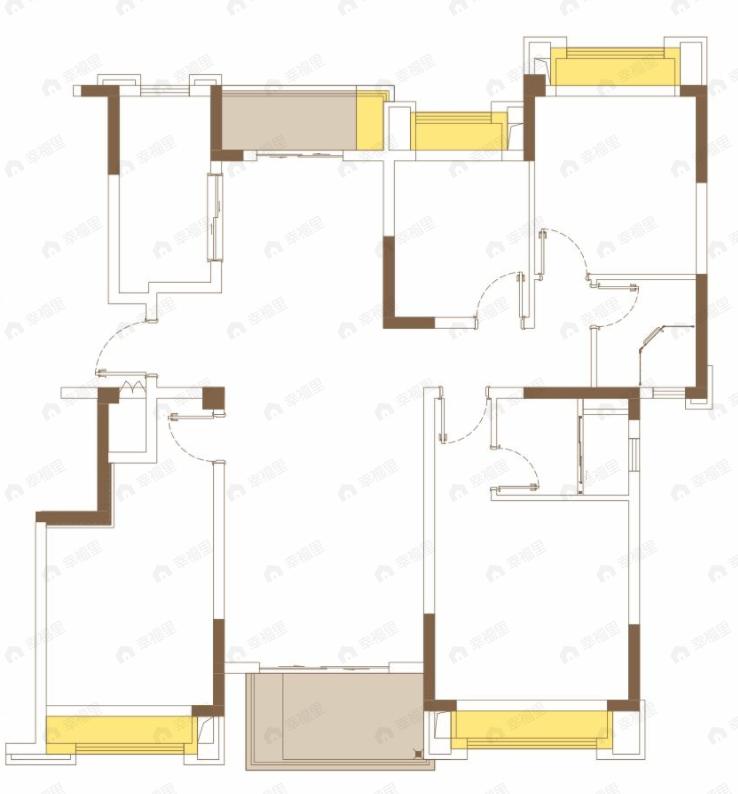 星徽城4室2厅2卫户型图