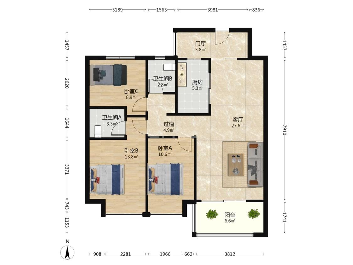整租·海峡城云玺湾