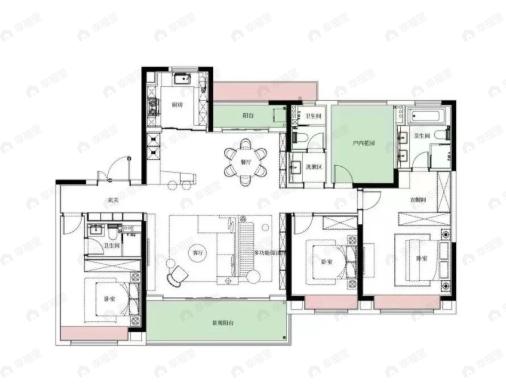 德奥上河城章4室2厅3卫户型图
