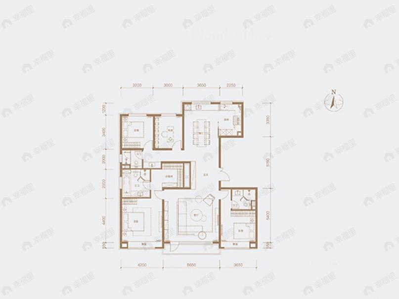 合生东三金茂府4室2厅3卫户型图