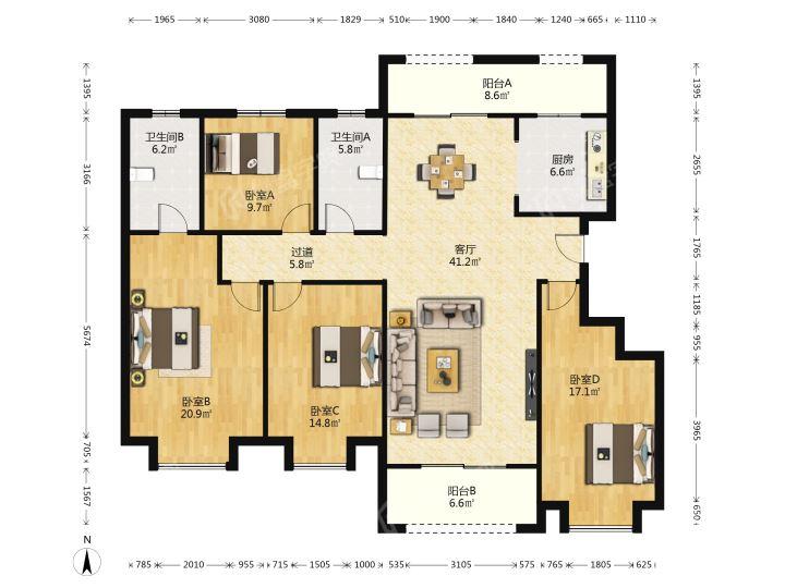 整租·龙湖·花千树二期