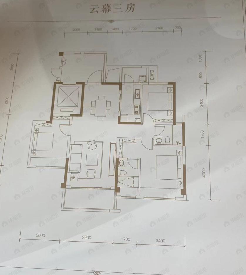 3室2厅2卫建面113平户型图