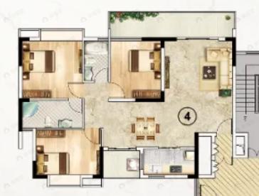 增城一品山湖3室2厅2卫户型图