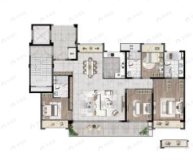 信达督府天承4室2厅3卫户型图