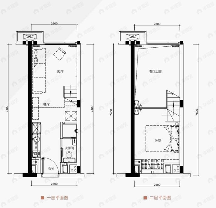 时代风华1室1厅1卫户型图
