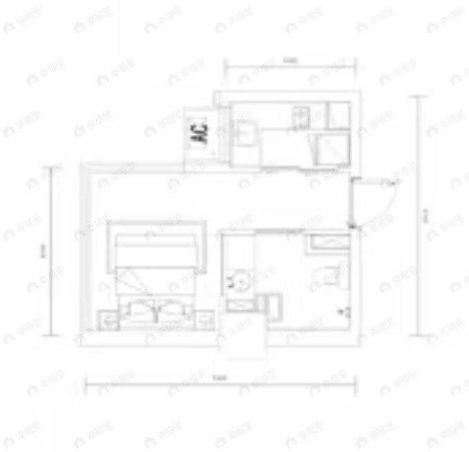 文景尚品1室1卫户型图