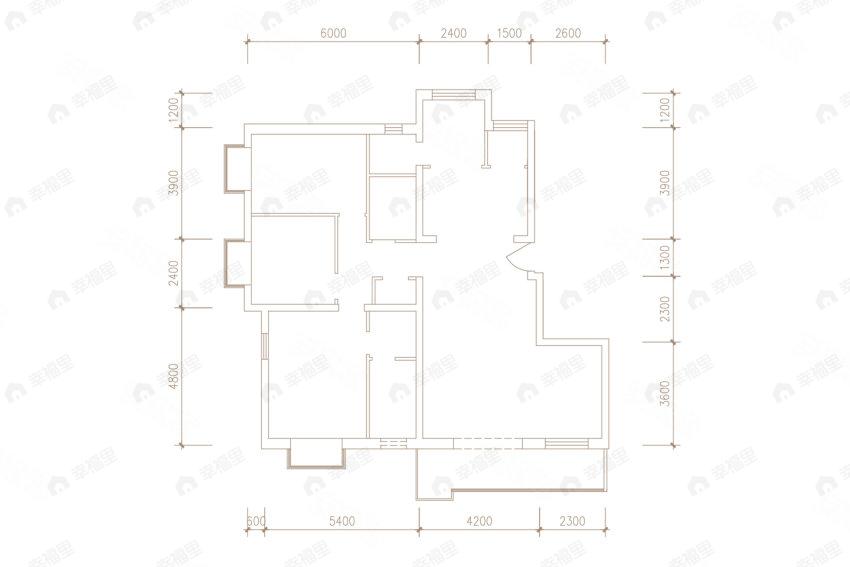 3室2厅2卫建面147平北|南户型图