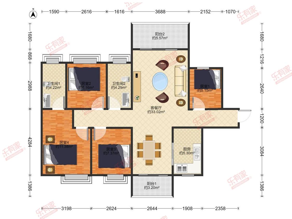 整租·保利中央公园(一期中景)