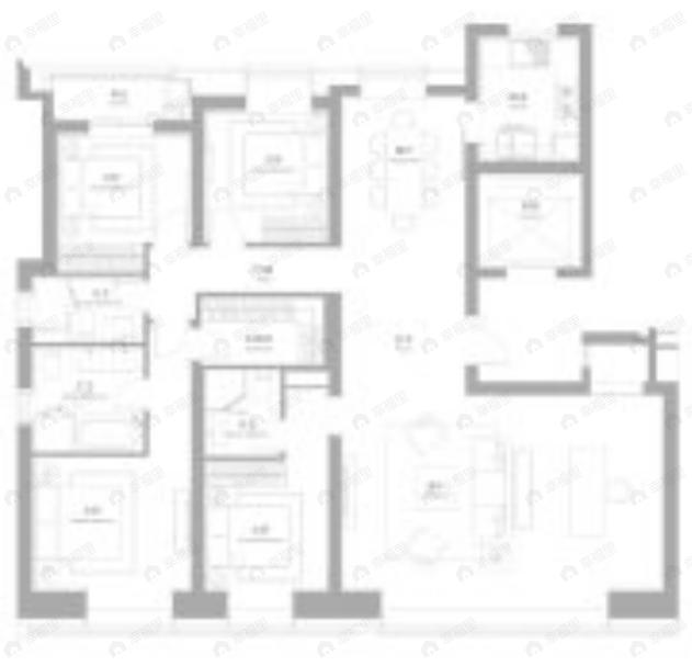 绿城金地凤起听澜4室2厅3卫户型图