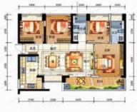 山海四季城2期华府4室2厅2卫户型图