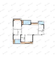 3室2厅2卫建面107平户型图