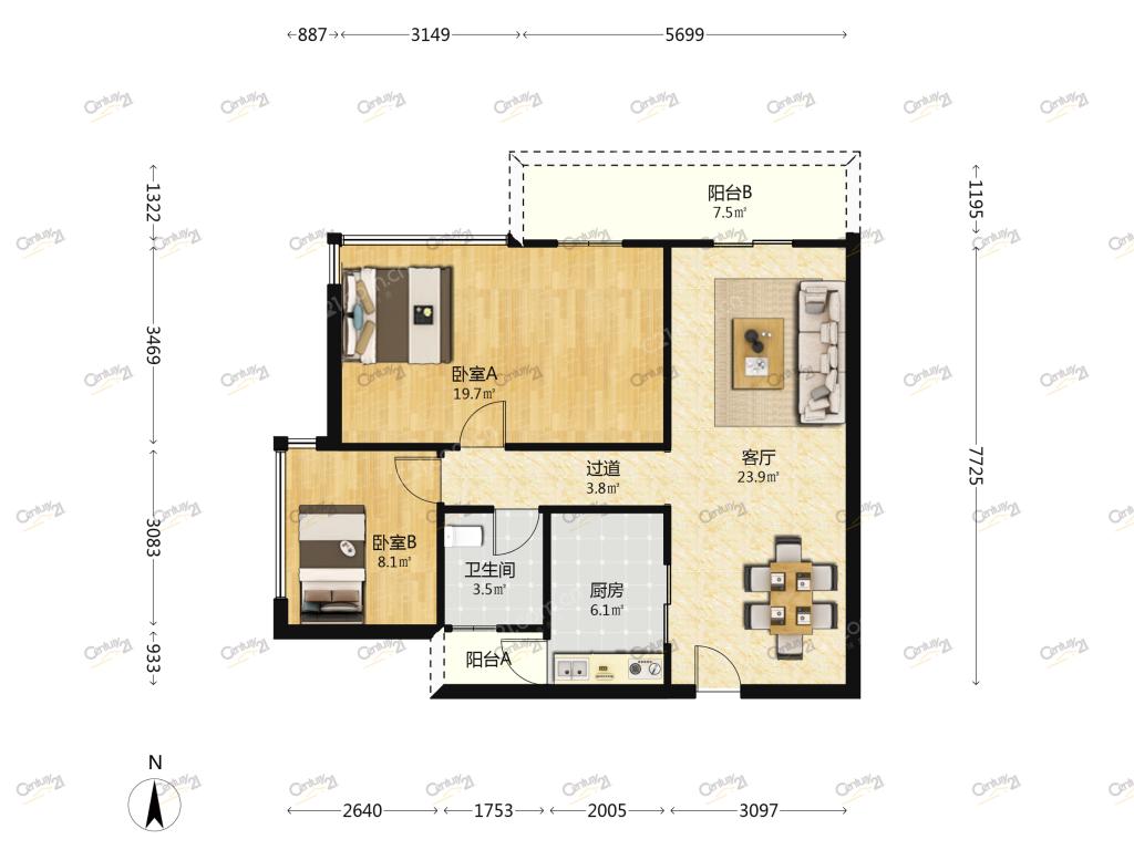 整租·双城国际(北区)