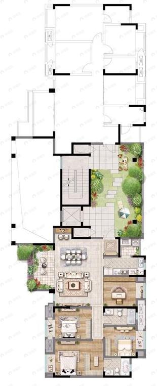 金融街两江融府4室2厅2卫户型图