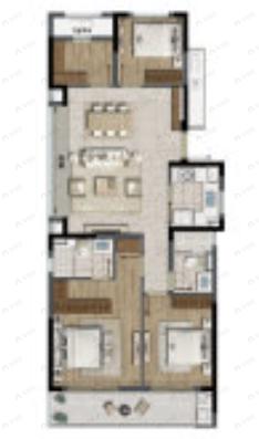 招商德信云望之宸4室2厅2卫户型图