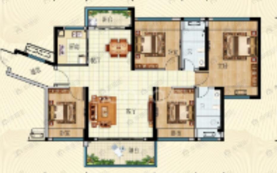 君山新城4室2厅2卫户型图