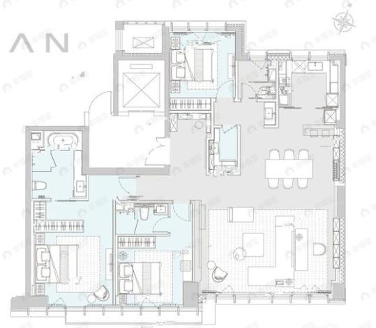 金泰唐6183室2厅3卫户型图
