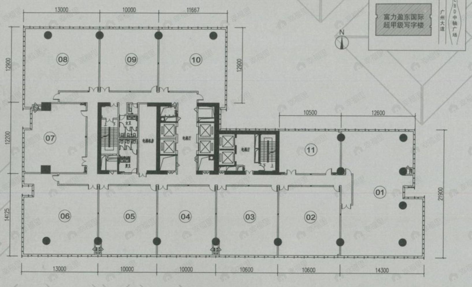 1室建面170平户型图