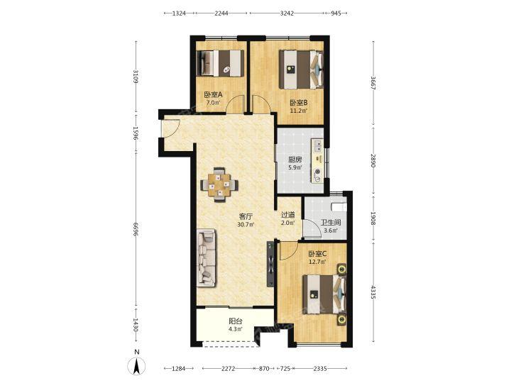 整租·中海曲江大城君尚府