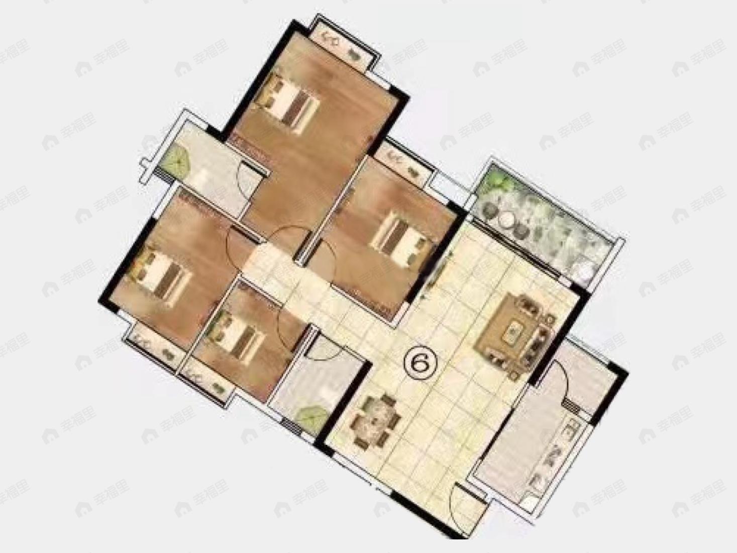 顺欣花园4室2厅2卫户型图
