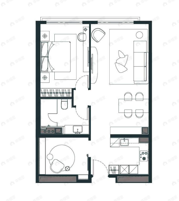 丽苑太和2室2厅1卫户型图