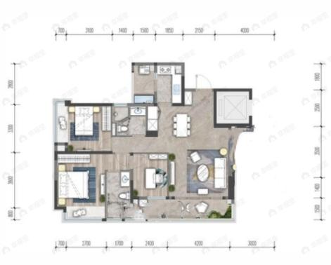 西派宸樾4室2厅2卫户型图