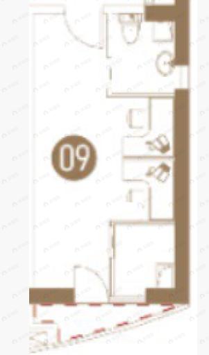 湘江颂1室1厅1卫户型图