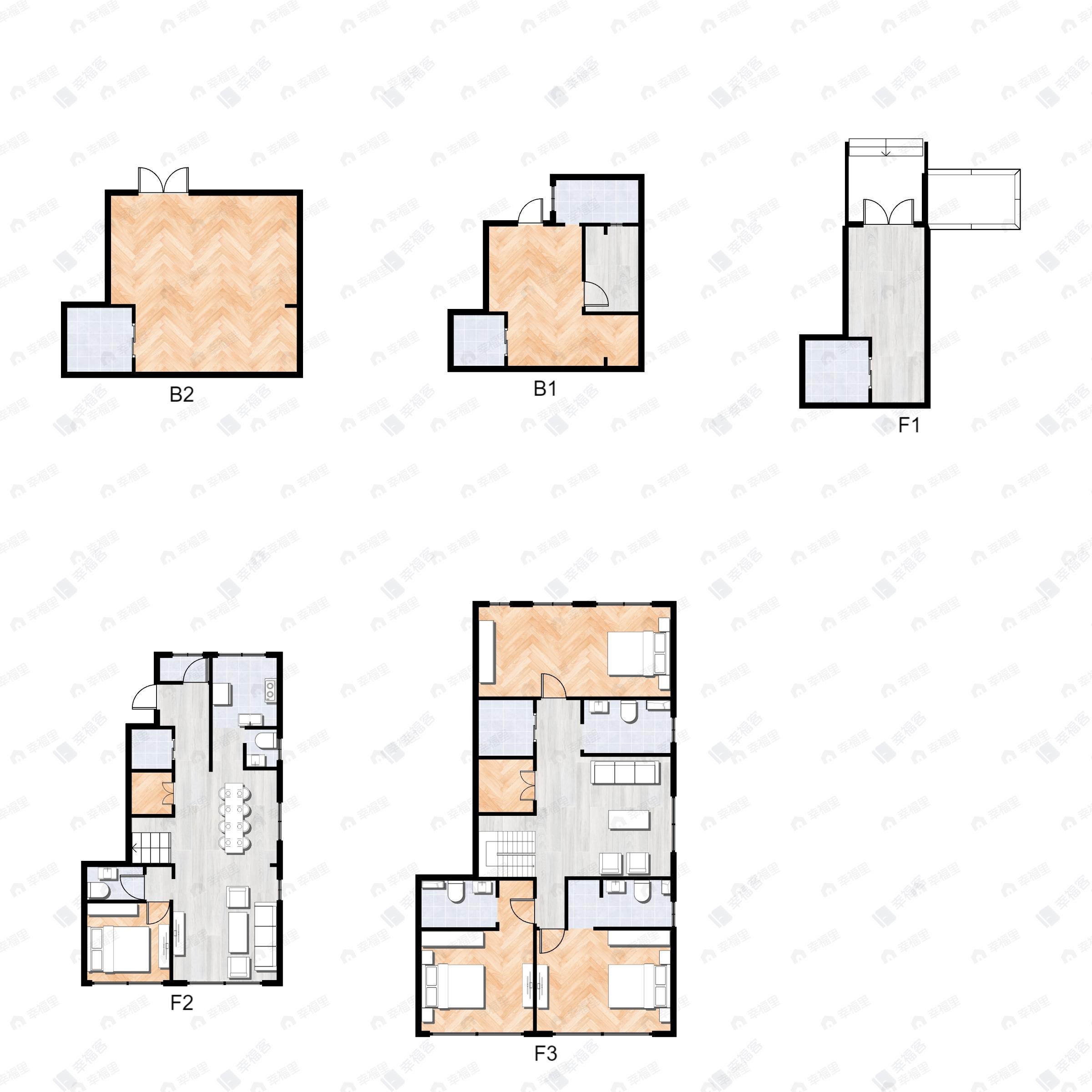 4室2厅5卫建面386平南|北户型图