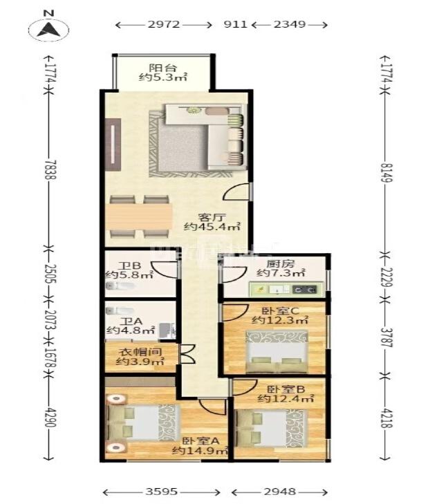 整租·世纪城(春荫园)