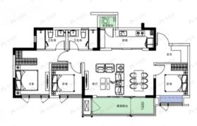 蜀道翰文府3室2厅2卫户型图