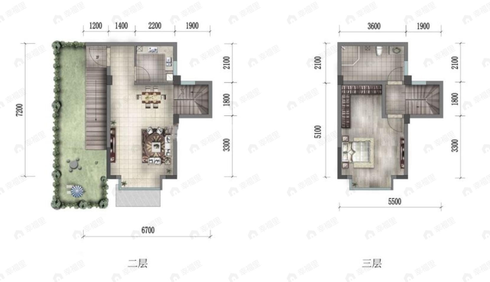 福星惠誉青城府1室2厅1卫户型图