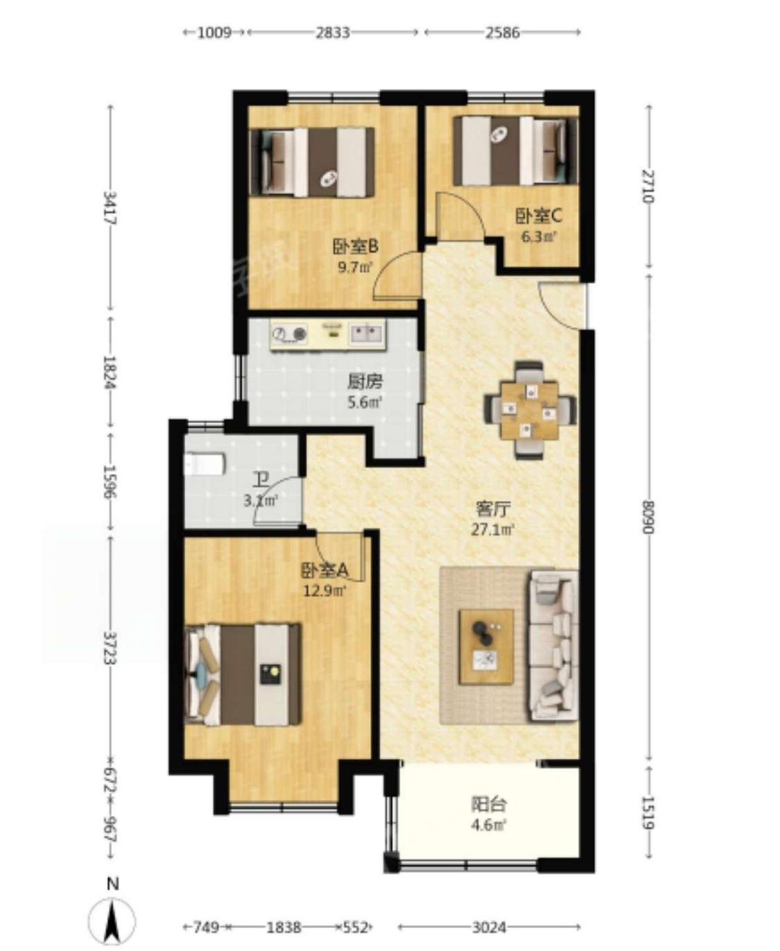 整租·金地自在城(北区)