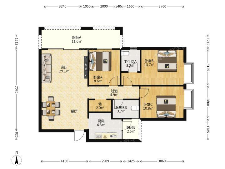 整租·国福现代城(茉莉苑)