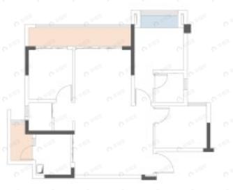 北京城建龙樾生态城3室2厅2卫户型图