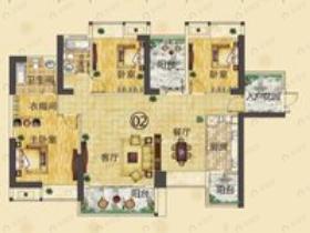 壹品湖山3室2厅2卫户型图
