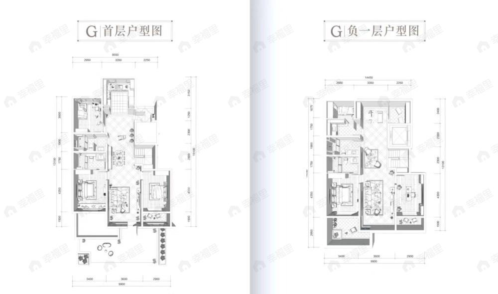 5室2厅4卫建面255平南户型图
