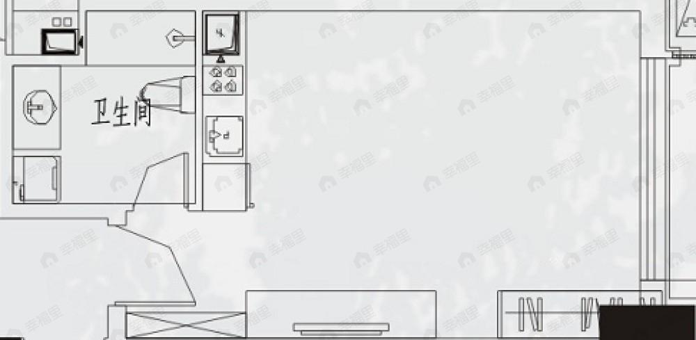 1室1卫建面47m²东户型图